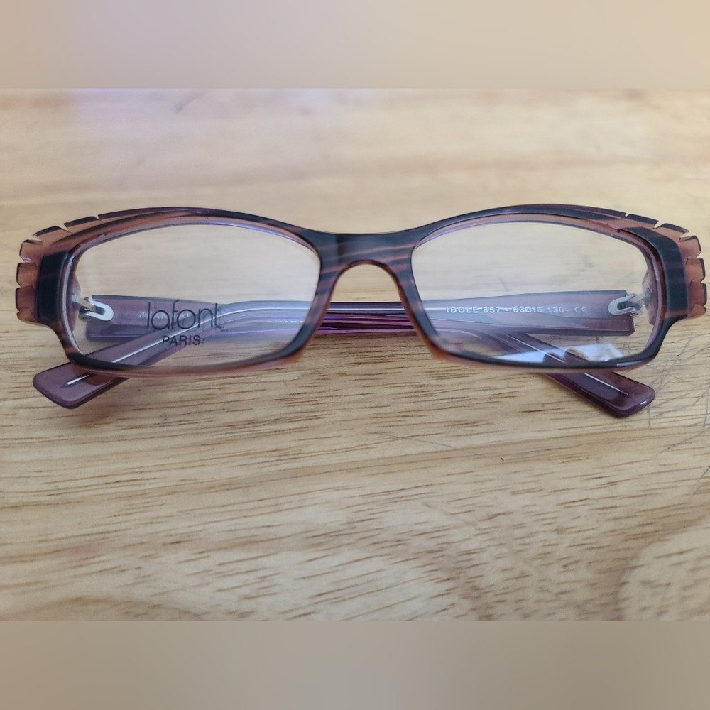 RARE Authentic Jean Lafont Idole 857 Purple Eyeglasses Frames France RX-able